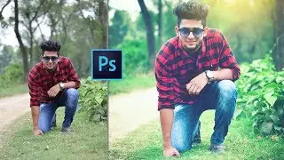 How to Photo Color correction and adding light effects in Adobe Photoshop cc