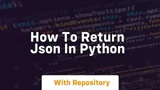 how to return json in python