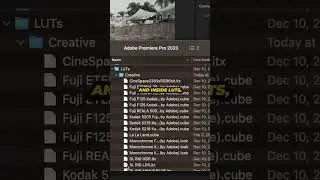 Easily INSTALL LUTS For COLOUR GRADING in PREMIERE PRO