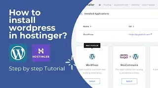 How to install Wordpress in hostinger 2021?