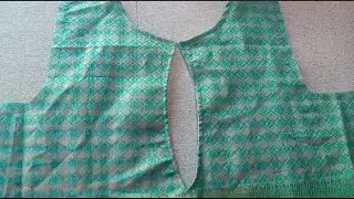 Backneck designer blouse / boatneck blouse design 