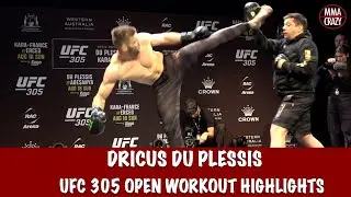 UFC 305: Dricus Du Plessis Open Workout Highlights