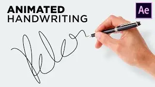 Easy Handwriting Tutorial After Effects - Signature Text Effects - No Plugin