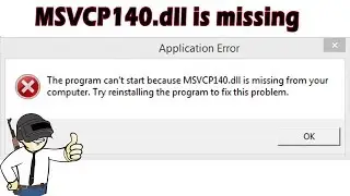 MSVCP140.DLL is Missing From Your Computer | MSVCP140.dll DOWNLOAD Windows 10-8.1-7 32 & 64bit[PUBG]