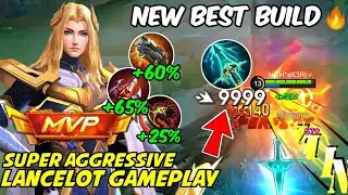 LANCELOT BEST BUILD AND EMBLEM 2024🔥SUPER AGGRESSIVE LANCELOT GAMEPLAY | LANCELOT MLBB