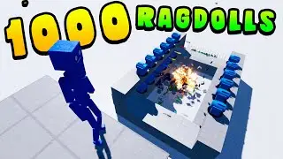 Fun With Ragdolls - 1000 Ragdolls and the Giant Blender!