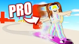 I Became A Pro In This *NEW* Speedrun Snowboard Obby ❄ (Roblox)