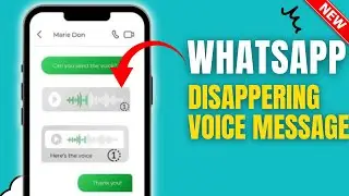 Send voice messages with view once mode in whatsapp | Whatsapp disappering voice message