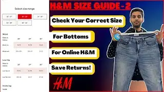 H&M Size Guide For Mens - 2 | For Trousers, Jeans, Lowers | HM Size Guide Online | SarthakSingla