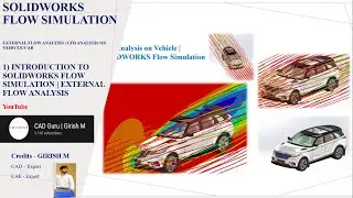 1) Introduction to SOLIDWORKS Flow Simulation | External Flow Analysis | CFD Analysis on Vehicle/CAR