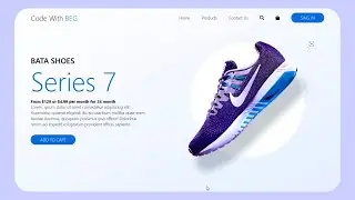 Shoes Header | How to Create a Website Using HTML And CSS With Animation website using html and CSS.