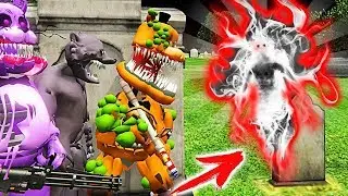 FNAF АНИМАТРОНИКИ ПРОТИВ ПРИЗРАКА на КЛАДБИЩЕ !!! СТРАШНЫЙ ПРИЗРАК НАПАЛ на АНИМАТРОНИКОВ из FNAF !!