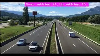 Vehicles counting using image processing.