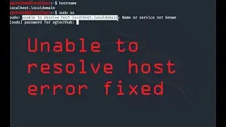 how to fix ''Unable to resolve host'' error on kali Linux