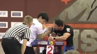 Чемпионат России по армспорту 2015. Олег Черкасов -Ренат  Минигулов 65 кг