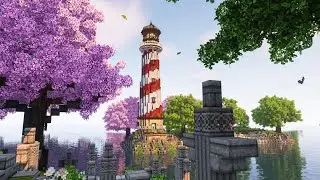 A lighthouse ⚓ | Relaxing Minecraft Tutorial (Advanced)