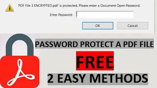 Password Protect a PDF File | FREE-2 Methods