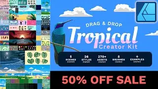 Affinity Designer 2 - Tropical Creator Kit Assets Pack SALE