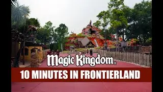 Disney's Magic Kingdom 10 Minutes In Frontierland - Starting To Rain - Walt Disney World Crowds