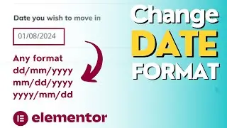 How to Change the Date Format in Elementor Pro Forms (New Method 2024) | Custom Date Format