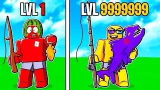 Upgrading to LEVEL 999999 in Roblox FISHING SIMULATOR