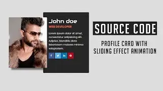Profile Card with Sliding Effect Animation ( Source Code )