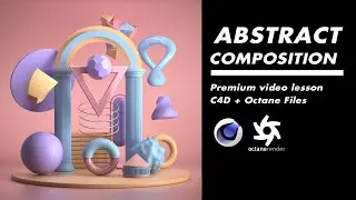 Abstract Composition Cinema 4D Octane Render