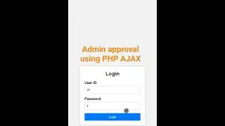 How to admin approval rejected for user login in PHP AJAX || admin approval for user login in PHP