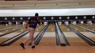 INSANELY FAST! Possibly Worlds Fastest Bowling Strike Fred Flintstone style thrown by Osku Palermaa!