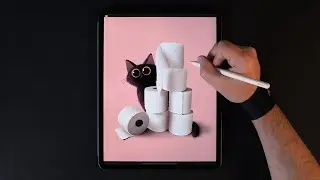 TOILET PAPER HOARDER DIGITAL ART - IPAD 