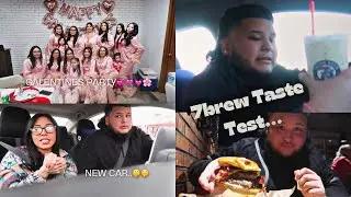 MY BF tries 7brew for the first time!+Galentines Party!