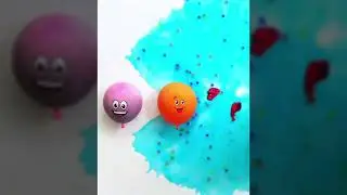 Compilation ASMR Various Water Colors | Happy Smiling Balloon Pop Reverse