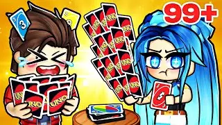 Making My Sister Take 99+ Cards in Roblox UNO!