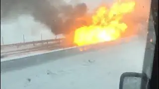 Взрыв машины в ДТП 2018г., трасса М4 Дон