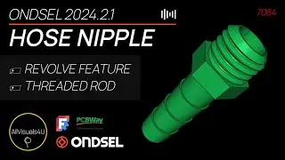 💧 Design A Hose Nipple In Ondsel - Ondsel Tutorial - Ondsel FreeCAD - FreeCAD Designs