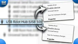 How to Enable or Disable USB Ports in windows 10 & 11? | Tutorial in Hindi (2024)