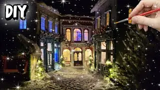 Christmas Town, New Year Street from cardboard with your own hands / DIY