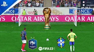 BRAZIL V FRANCE ! FIFA 23 PENALTY SHOOTOUT ! NEYMAR VS MBAPPE ! WORLD CUP FINAL