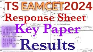 Ts Eamcet 2024 Response Sheet & Key Paper || Ts Eamcet 2024 Results Release Date