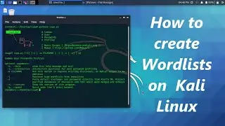 How to create Wordlists on Kali Linux