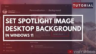 How to Set Windows Spotlight Images as Desktop Background in Windows 11