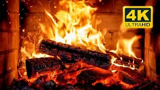 🔥 Cozy Fireplace 4K (12 HOURS). Fireplace with Crackling Fire Sounds. Crackling Fireplace 4K