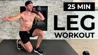 25 Minute Dumbbell Leg Workout at Home - Squats, RDLs & Lunges