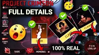 New Project Crimson Event🔥 Free Fire FF Max New Event Project Crimson🥳 Event Full Details New Event