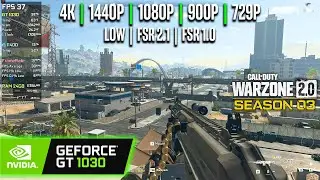 GT 1030 | COD Warzone 2.0 - 4K, 1440p, 1080p, 900p, 720p, FSR 2.1, FSR 1.0