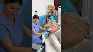 Soldier surprises wife in delivery room and feels baby for first time 🥹
