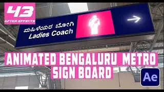 After Effects Class - 43 | Animated Metro Sign Board!