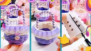 Easy DIY Flower Basket 🧺 from sanitary cup 🍵