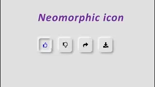 Neomorphic Like dislike share and download button | youtube button | Dynamic Coding With Amit