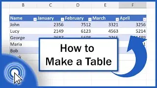 How to Make a Table in Excel (Format as Table)